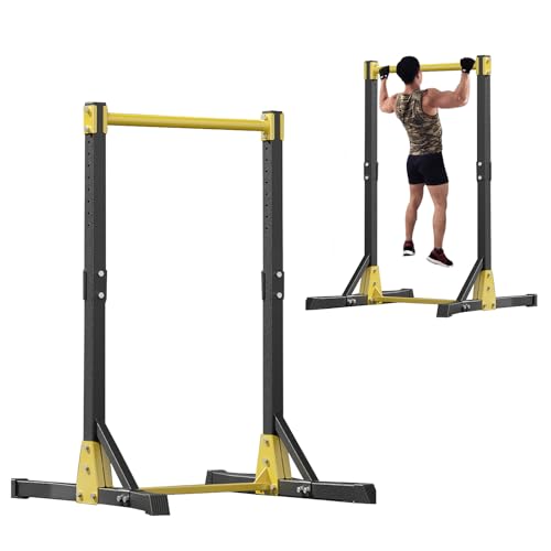 Pull Up Station,Pull Up Bar Free Standing 11 Gears Adjustment Portable Pullup Bar Station,Multi-Function Strength Training Pull Up Dip Station Pull Up Tower 400LBS for Home Gym