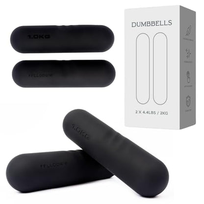 Dumbbell - Hand Weights for Exercise, Muscle Toning, Muscle Toning, Strength Building & Full Body Workout - color: BLACK, style: 2.2 lb