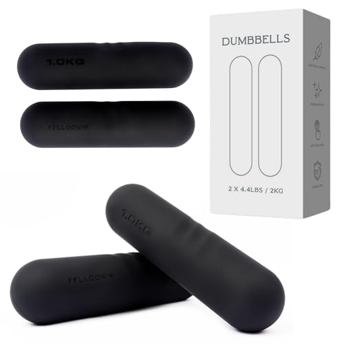 Dumbbell - Hand Weights for Exercise, Muscle Toning, Muscle Toning, Strength Building & Full Body Workout - color: BLACK, style: 2.2 lb