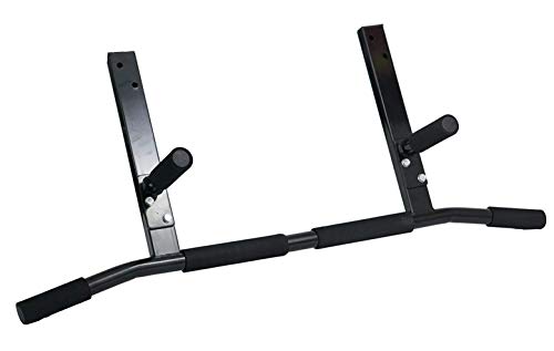 Joist Mount Pull Up Bar with Pull Up Assistance Bands - Commercial Gym Quality Pullup Bar with 41" Loop Exercise Pull-Up Assist Bands - color: Purple