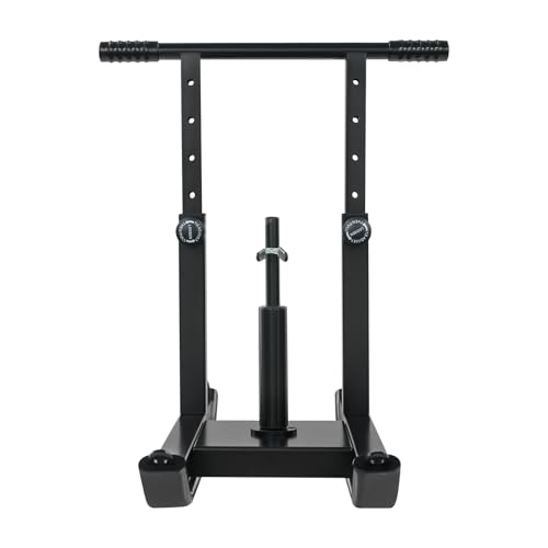 Adjustable Weight Sled,Push Pull Drag Sled,Fitness Sled,440lb Load,5 Height Settings,25in Handles,Grass Gym,Home,Shoulder Strap,Black,34.6in Base