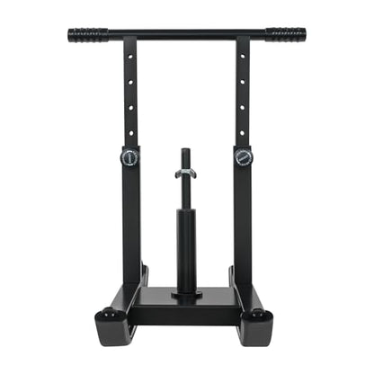 Adjustable Weight Sled,Push Pull Drag Sled,Fitness Sled,440lb Load,5 Height Settings,25in Handles,Grass Gym,Home,Shoulder Strap,Black,34.6in Base