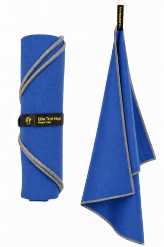 Backpacking Ultralight Quick Dry Microfiber Soft Fast Drying Hand and Face Towel Wash Cloth Camping Yoga Hiking Active Lifestyle (Blue, Medium 16x28) - color: Blue, size: Medium