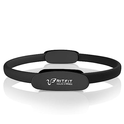 RitFit Pilates Ring Circle - 14 Inch Magic Fitness Circle for Toning Inner & Outer Thighs, Bonus Workout Guide Included