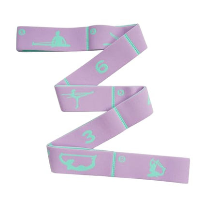 2 PCS Adjustable Extended Children's Stretching Straps with 8 Loops, Multi-Functional Elastic Stretch Bands for Gymnastics, Dance, Latin Training, Ballet, Exercise, Yoga - color: Blue+Purple