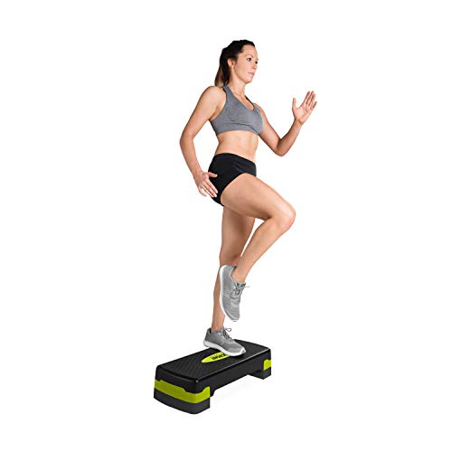 Tone Fitness Compact Aerobic Step Platform | Exercise Step - style: Black/Yellow