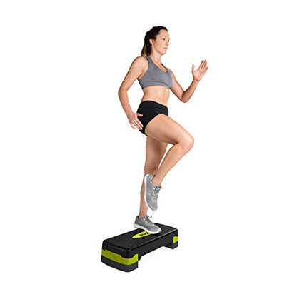 Tone Fitness Compact Aerobic Step Platform | Exercise Step - style: Black/Yellow