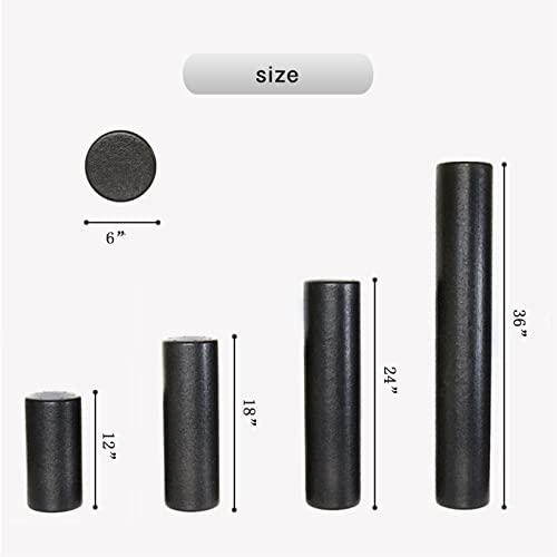 NC Foam Roller EPP Exercise Foam Roller High-Density Round Foam Roller Extra Firm High Density Foam Roller for Exercise, Massage, Muscle Recovery 12", 18", 24", 36"