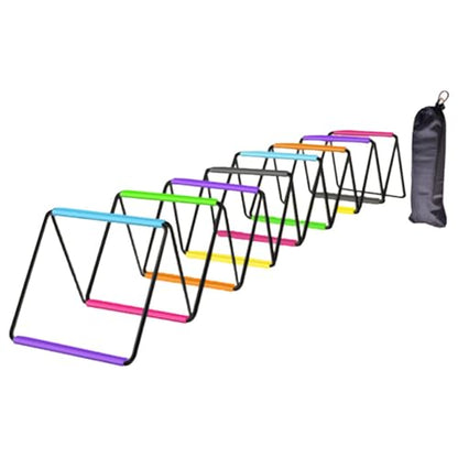 Agility Ladder with Jumping Obstacles - 12 Rung Multipurpose Training Equipment for Soccer, Rugby, Footwork