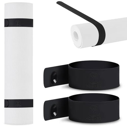 Yoga Mat Carrier Strap, Adjustable Thick Straps Sling for Carrying Large Mats, Stretching Band - color: 2pcs Slap Band Black