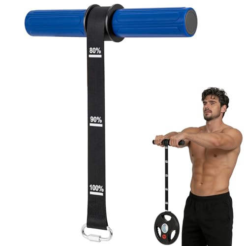 LIZAAL Forearm Strengthener & Wrist Roller，Forearm Exerciser with Thicker Silicone Handle, Forearm Trainer with Heavy-Duty Nylon Strap, Ideal for Muscle Building,Grip Strength and Recovery Training - color: Blue