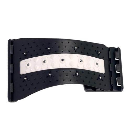 Back Arch Stretcher,4 Level Adjustable Curved Ergonomic,Back Cracker Board - for Home Gym Car Bedside Yoga Mat Sofa Office Chair - color: Black and White