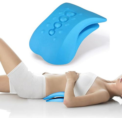 Z3 Back Stretcher for Back Pain Relief, Lower Back Stretcher Back Stretching Cushion, Lumbar Stretcher Device Helps with Spinal Stenosis Herniated Disc Sciatica Nerve, Blue (Blue)
