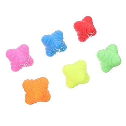 6-Piece Hexagonal Reaction Balls Set for Hand-Eye Coordination Training Speed Reflex Agility Balls for Sports and Fitness Training 5.5cm Size