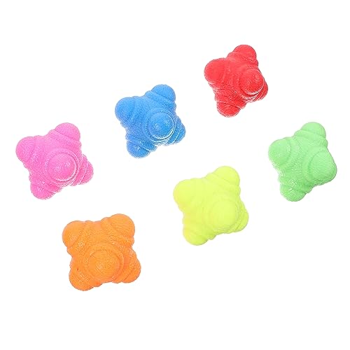 6-Piece Hexagonal Reaction Balls Set for Hand-Eye Coordination Training Speed Reflex Agility Balls for Sports and Fitness Training 5.5cm Size