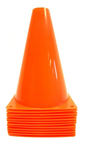 Enterprises Sports Training Cones, 7" Inch, 1 Dozen Multipurpose Orange Sports Cones