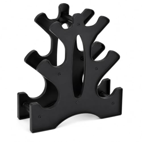 Dumbbell Rack Stand,3-Tier Compact Plastic A-Frame Weight Storage Tree for Home Gym - Lightweight Organizer Holder for Neoprene Hand Weights 23x22.5x8.5cm(Dumbbells Not Included)