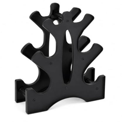 Dumbbell Rack Stand,3-Tier Compact Plastic A-Frame Weight Storage Tree for Home Gym - Lightweight Organizer Holder for Neoprene Hand Weights 23x22.5x8.5cm(Dumbbells Not Included)