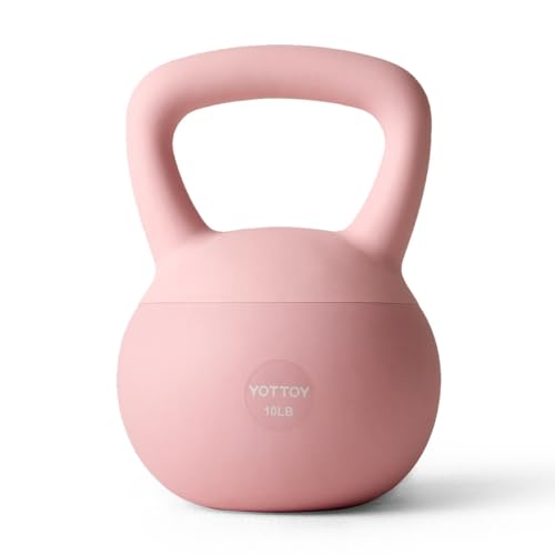 YOTTOY Soft Kettlebell,Kettlebell Anti-Slip Grip Weight for Home Workouts, Kettlebells Set Strength and Safety Guaranteed - color: Pink, size: 10.0 Pounds