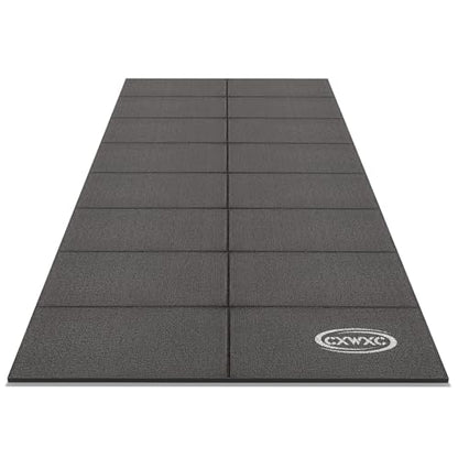 CXWXC Exercise Bike Mat 29.5” x 63” - Bike Trainer Floor Mat for Indoor Riding - Heavy Duty Fitness Equipment Mat for Treadmill Spin, Peloton, Stationary, Exercise Bike