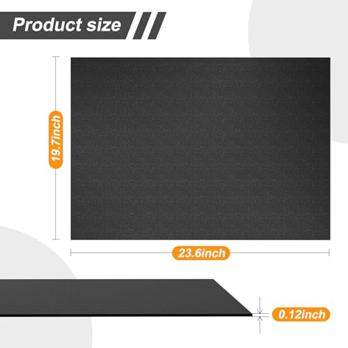 Double Non-Slip Workout Mat for Ellipse Leg Exerciser, Ellipse Machine Mat, Exercise Mat for Under Desk Ellipticals, Suitable for Electric Seated Foot Pedal Exerciser, 23.6" × 19.7"