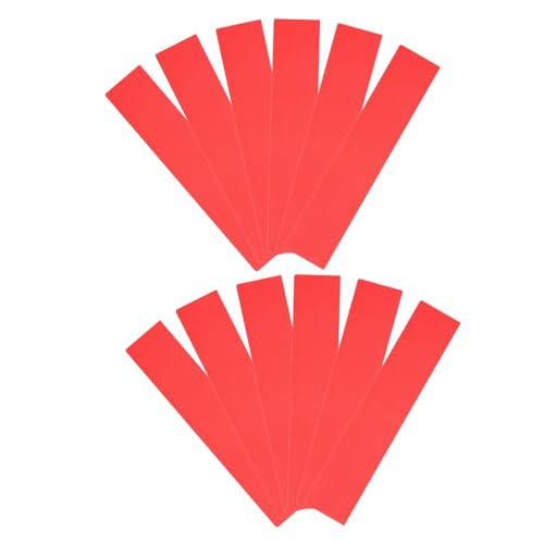 minkissy 12pcs Smooth Crimson Field Court Spot Markers for Soccer Football Tennis Court Line Marking Pads Anti-Slip Ground Markers for Sports Training and Agility Drills