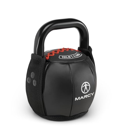 Marcy Strength Training Soft Kettlebell with Handle for Weightlifting, Conditioning, Strength and core Training 10 lbs - 40 lbs