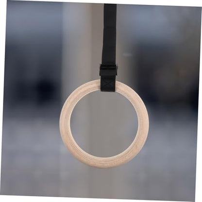Wooden Gymnastics with Adjustable Straps Exercise for Home Gym Multifunctional Fitness Equipment for Strength Training and Calisthenics