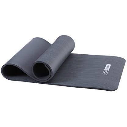 Thick High Density Yoga Mat Exercise Equipment Gym Floor Mat, Thick 72 x 24” Non-Slip Workout Fitness Home Pilates Mat for Women & Men