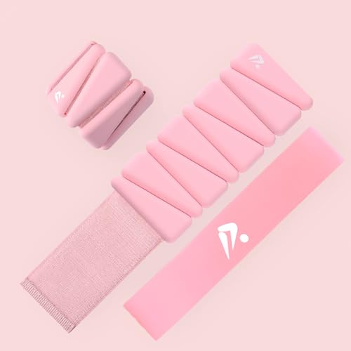 FORFIT | Wrist Weights | Ankle Weights for Women and Men - 2LB Pair (1LB Each) with Resistance Bands | Weights Dumbbells set for Yoga, Pilates, Physical Therapy, Walking | Adjustable Dumbbells Sets for Gym & Home