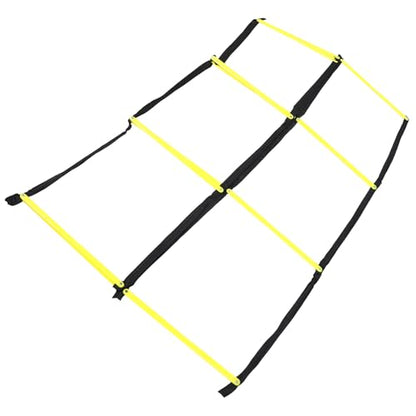 DOITOOL Multifunctional Agility Ladder for Football Soccer Speed Training Foldable Yellow Agility Ladder Tool with Soft Rungs for Footwork Drills