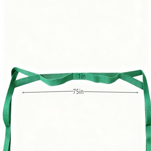 Stretching Strap Yoga Strap for Home Workout, Exercise, Pilates & Gymnastics - 10 Loops Non-Elastic Stretch Band for Flexibility, Women & Men