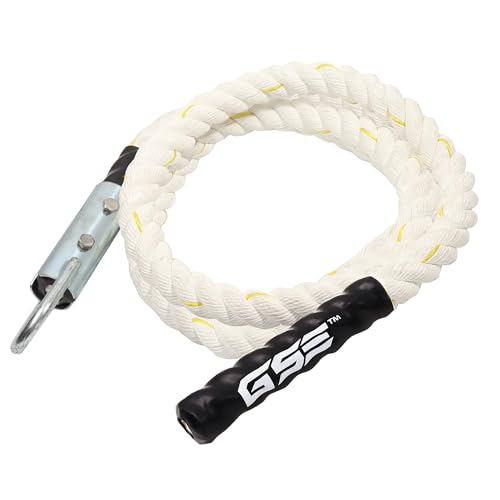 GSE Gym Climbing Rope, 1.5" Diameter Heavy Workout Rope for Indoor/Outdoor - color: Polyester, size: 10ft