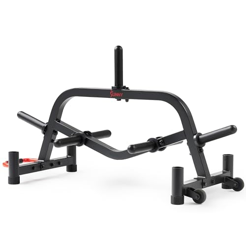 Sunny Health & Fitness Multi-Weight Storage Rack Stand for Dumbbells, Kettlebells, Olympic Weight Plates, Barbell, Medicine Ball - style: Plate & Barbell Rack