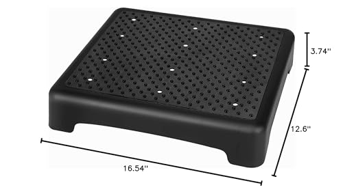 Mobility Step Stool,Heavy Duty Step Platform with Non-Slip Surface 400 Lbs Load Capacity,Half Step Stool for Adults,Elderly Seniors Indoor and Outdoor Use,Black
