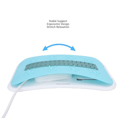 Back Stretcher, Adjustable Height Lumbar Traction Device with Manual Air Pump and Lightweight Design for Home Office Gym Users