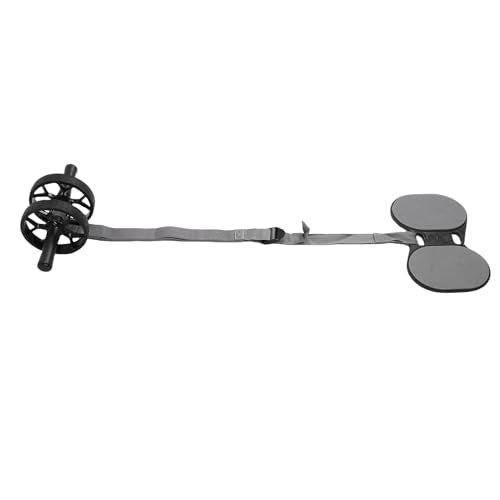 Abdominal Wheel Roller with Automatic Resilience, Knee Pad & Pull Strap, Dual Wheel Ab Workout Equipment for Home Gym