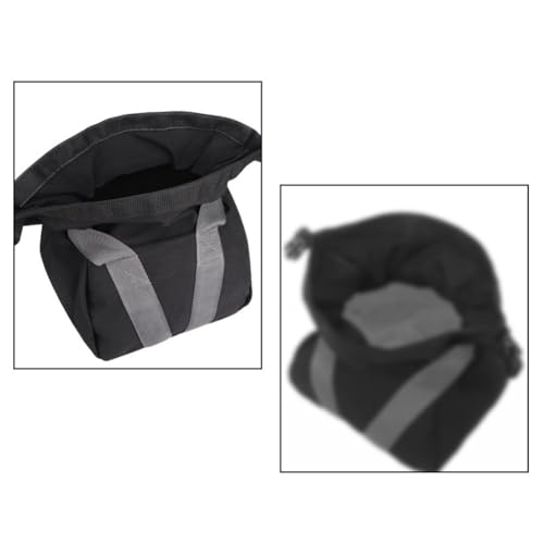 Canvas Adjustable Kettlebell Sandbag with Ergonomic Handle for Home Gym Fitness, Empty Fillable Weight Bag 0-35lbs for Squat Swing Training Black