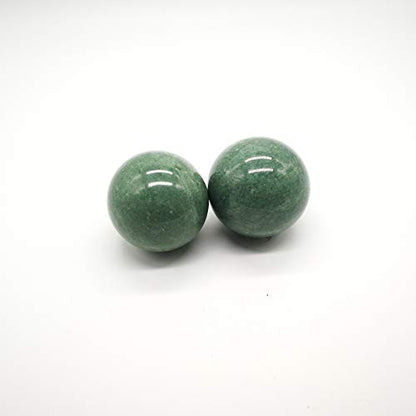 2" Greenish Stone Baoding Balls,Hand Exercise Tool