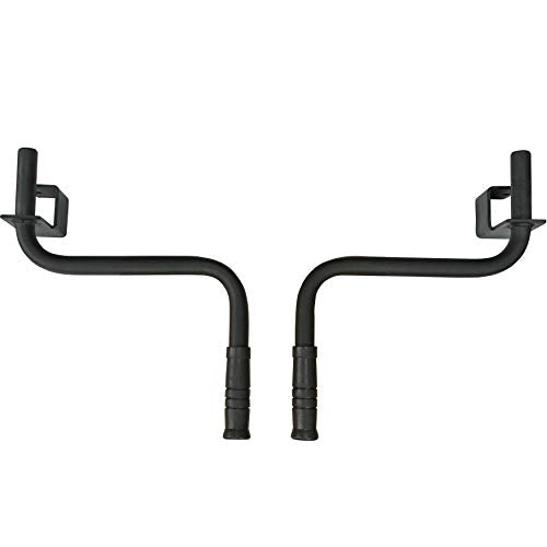 Valor Fitness Power Rack Dip Handle Attachments with Multiple Fits - Options Compatible with 2" & 2.5" Uprights and 3" Rigs with 1" Hole - Strength Training Accessory - size: 2" x 2" Frame