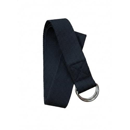Yoga Stretch Strap, Polyester Exercise Strap for Flexibility Training and Assisted Stretches (1 PC) - color: Black