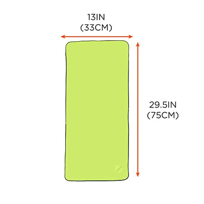 Ergodyne Chill Its 6602 Cooling Towel, Long Lasting Cooling Relief,Lime 29.50" x 0.50" - color: Lime