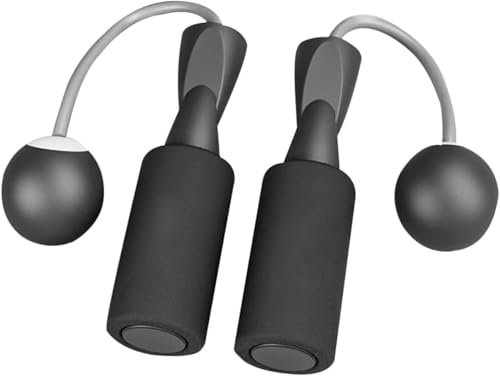 Cordless Jump Rope with Weighted Balls for Fat Burning and Body Shaping, Ideal for Home Gym and Quiet Workouts
