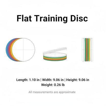 Flat Training Disc, Low-Profile TPE Marker for Soccer Agility Drills and Field Marking, 9.1 x 9.1 Inches (1 PC)