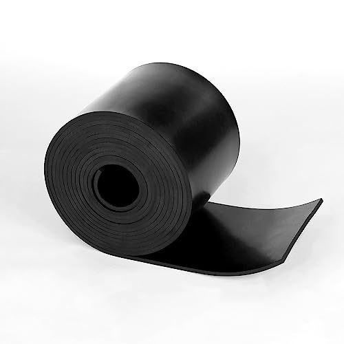 WochiTV Solid Rubber Strips Rolls, 4" Wide x 1/8" Thick x 120" Long Neoprene Rubber Sheets Perfect for DIY Gasket Material, Sealing, Liner, Shield, Padding, Mat - size: 4" W x 120" L, style: 1/8(.125") Thick