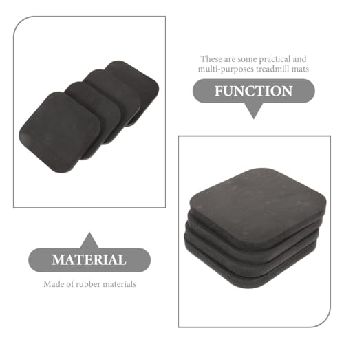 4Pcs Exercise Pads Slip Treadmill Mats Gym Equipment Floor Mat Protectors Workout Pad for Home Gym
