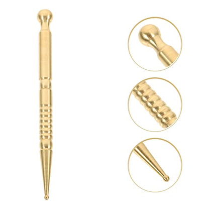 Healeved Brass Acupoint Tool for Trigger Point Massage Acupressure Pen for Muscle Relief and Improved Circulation Portable Massage Hand Tool Acupressure Stick