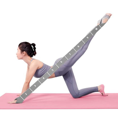 2-Pack Yoga Straps with 11 Loops - Adjustable Elastic Stretching Bands for Pilates, Dance, Ballet Gymnastics & Physical Therapy, Multifunctional Flexibility Exercise Equipment