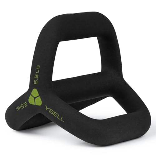TRX YBell Arc Series 3-in-1 Kettlebell, Dumbbell and Push Up Bar Workout Equipment | Non-slip, Non-rust, Neoprene Coated | Perfect for Strength Training & Conditioning Workouts | 5.5 LBS