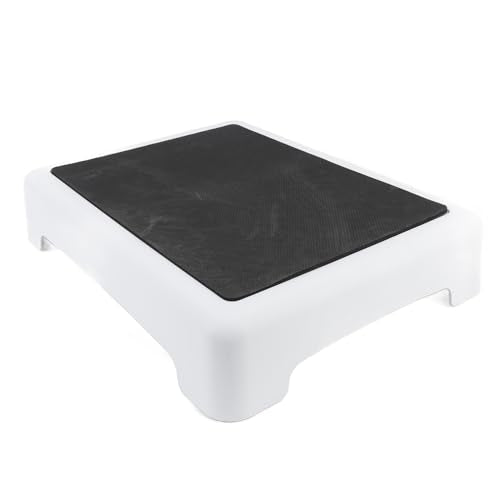 Bath Shower Step Stool, Non Slip Step Platform, Portable Step Riser with Anti Slip Mat for Bathroom Bathtub and Car, Sturdy Lightweight Plastic Mobility Step Stool